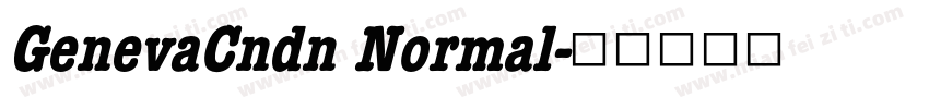 GenevaCndn Normal字体转换